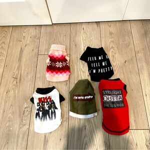 Cat Dog extra small lot of 5 tops